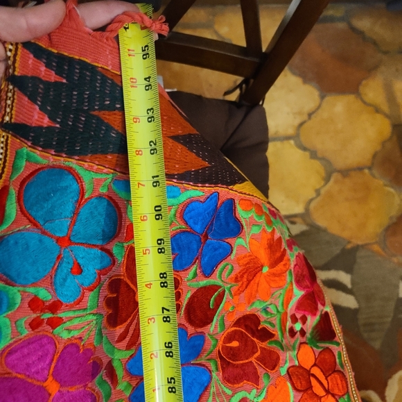 Beautiful Mexican Embroidered Table Runner 8ft - Picture 2 of 3